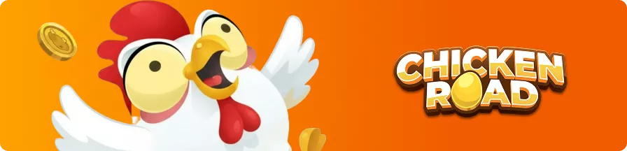 Chicken Road orange banner